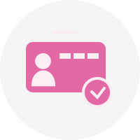 Online ID verification icon for Sakura Mobile registration of legal resident user in Japan.