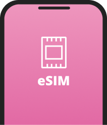 eSIM icon on phone highlighting Sakura Mobile travel eSIM for international visitors.