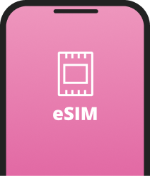 eSIM icon on phone highlighting Sakura Mobile travel eSIM for international visitors.