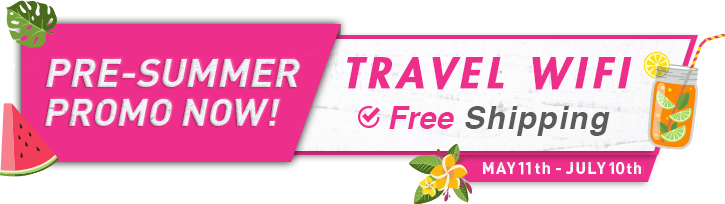 SAKURA PROMO NOW! TRAVEL WIFI 15% Extra 4G Data. Free Shipping.