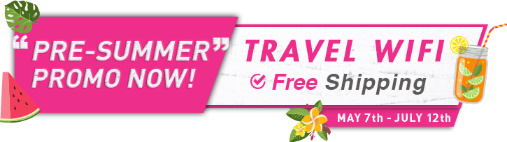 Pre summer promo now! Currently offered with Free Shipping if you are travelling between May 7th to July 12th.