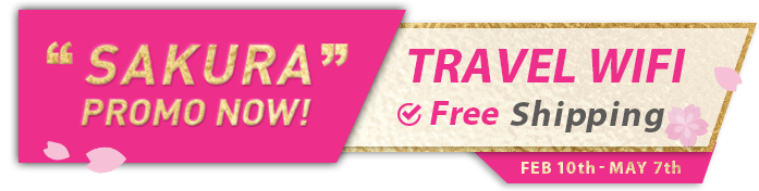 SAKURA promo now! Currently offered with Free Shipping if you are travelling between Feb 10th to May 7th.