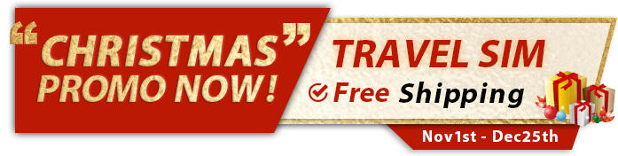 Christmaspromo now! Currently offered with Free Shipping if you are travelling between Nov 1st to Dec 25th.