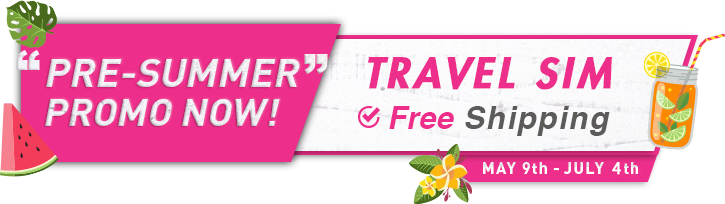 PRE-SUMMER promo now! Currently offered with Free Shipping if you are travelling between May 9th to July 4th.