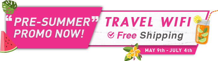 Pre summer promo now! Currently offered with Free Shipping if you are travelling between May 9th to July 4th.