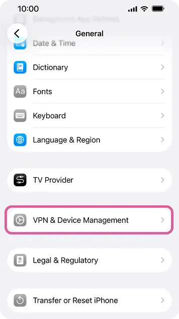 APN installation step 2
