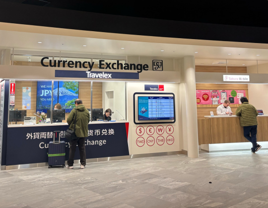 currency exchange counter