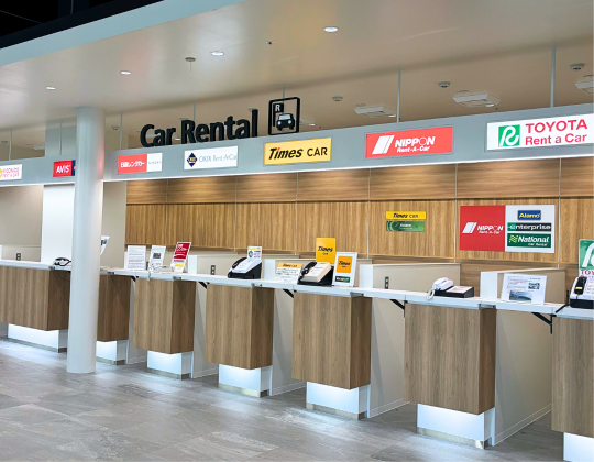 rental car counter at the airport