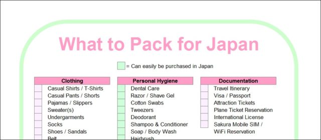 What to Pack for Japan: 7 Essentials You Shouldn’t Forget