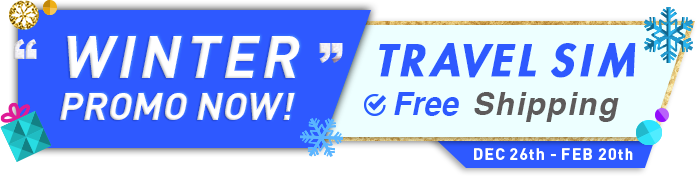 WINTER PROMO NOW! TRAVEL SIM Free Shipping.