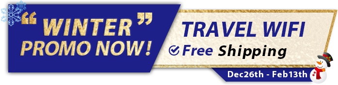 SAKURA PROMO NOW! TRAVEL WIFI 15% Extra 4G Data. Free Shipping.
